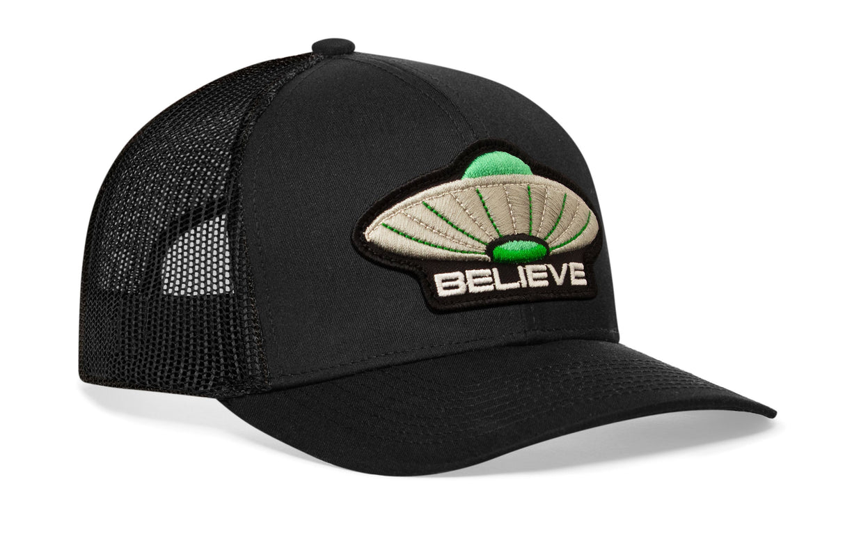 Believe Trucker Hat | Black Alien UAP Snapback