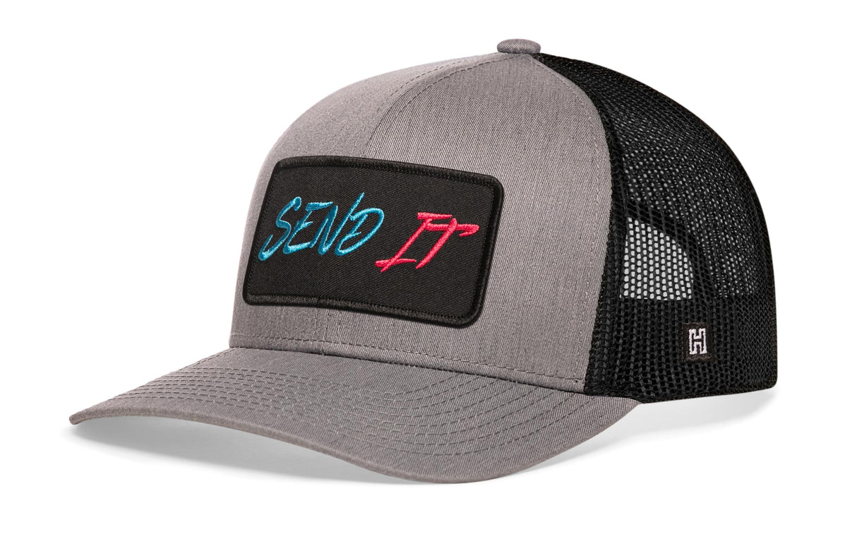 Send It Trucker Hat | Gray-Black Snapback