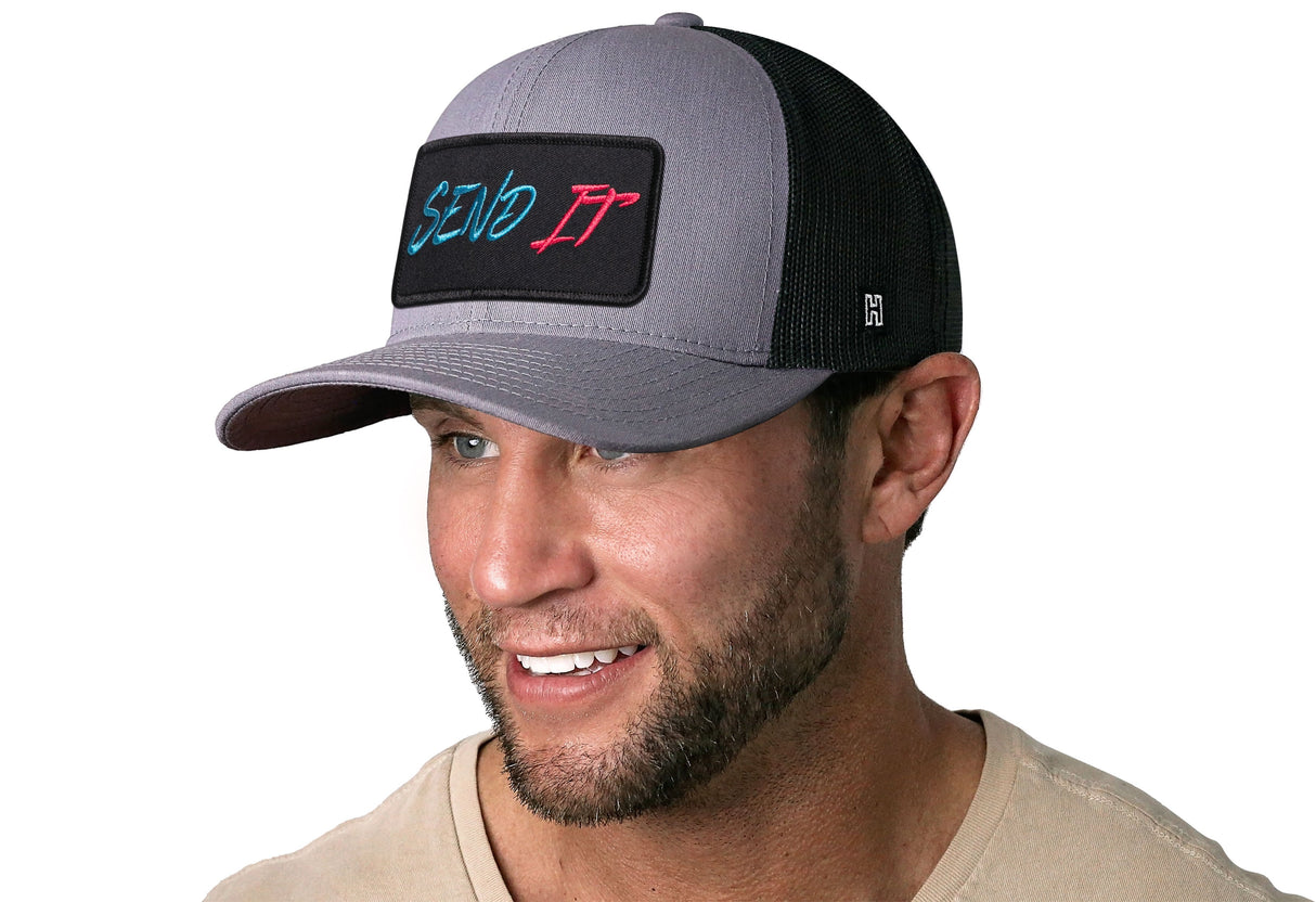 Send It Trucker Hat | Gray-Black Snapback