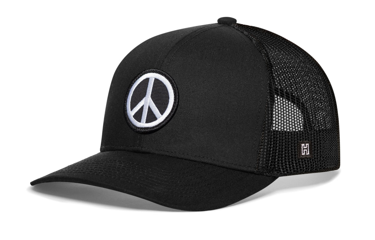 Peace Sign Trucker Hat | Black Love Snapback