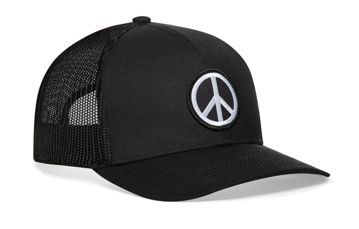 Peace Sign Trucker Hat | Black Love Snapback