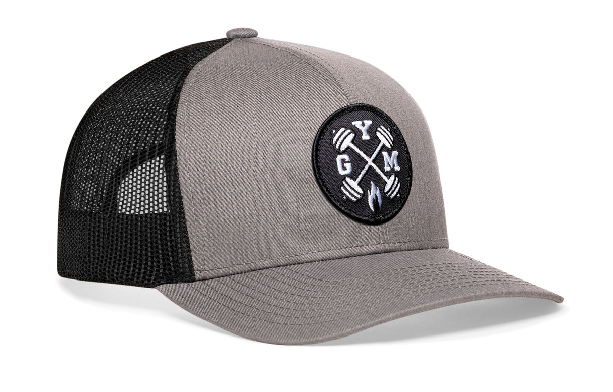 GYM Trucker Hat | Gray-Black Workout Snapback