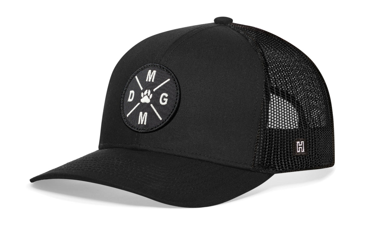 Dog Mom Trucker Hat Embroidered | Black Dog Snapback