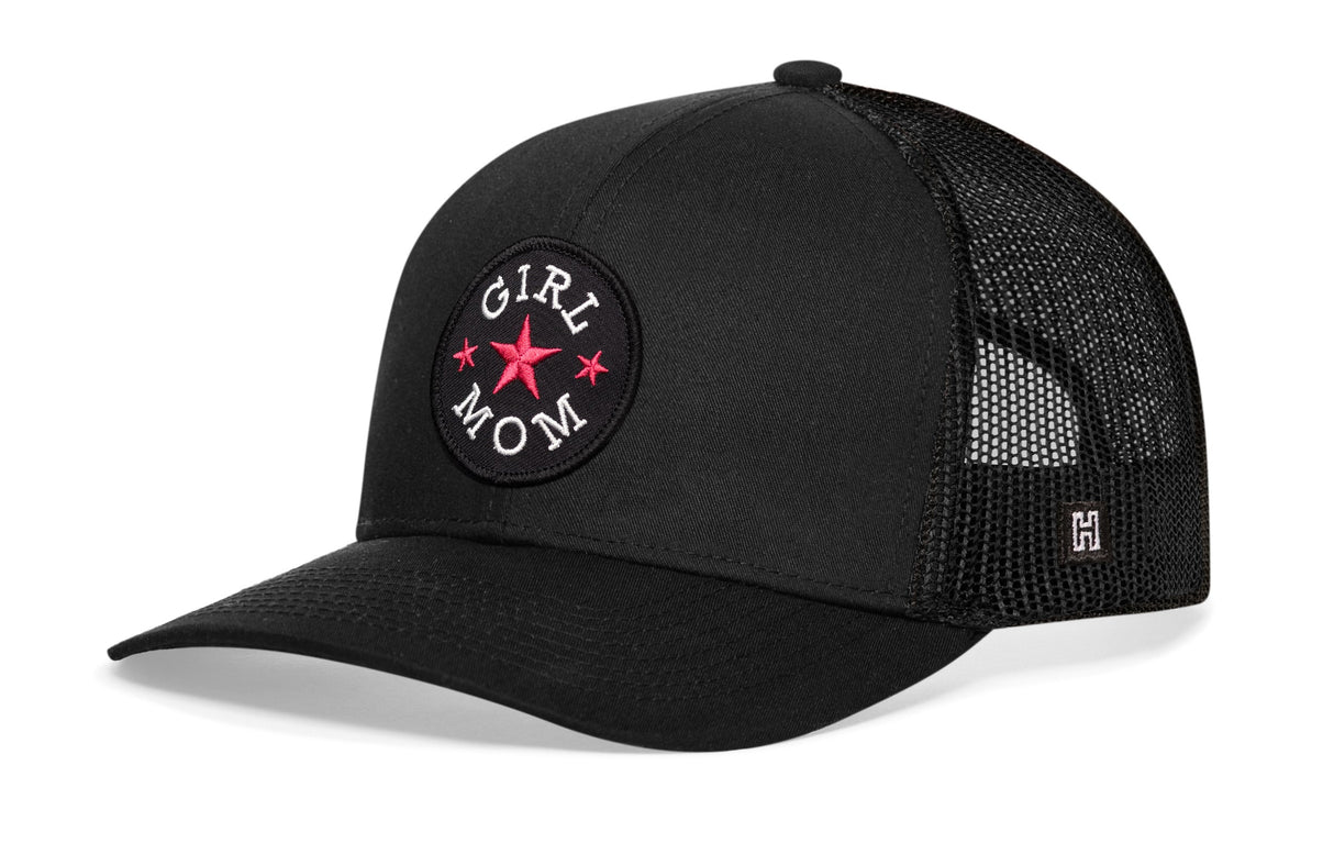 Girl Mom Trucker Hat | Black Snapback