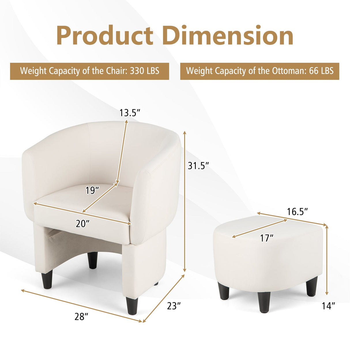 Sillón de terciopelo tapizado con otomana