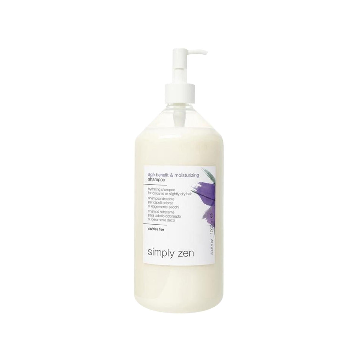 Simply Zen Moisturizing Shampoo 1000ml - Hydrating, Age Benefit Hair Care for Dry & Damaged Hair