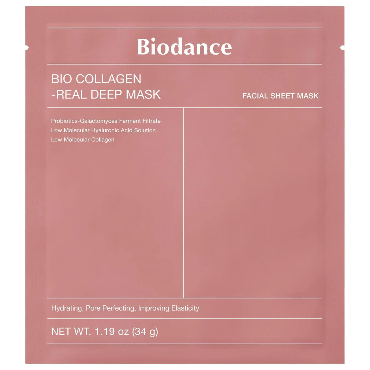 Bio Collagen Real Deep Mask for Pore Minimizing & Firming Care - Collagen Facial Mask for Enhanced Skin Elasticity & Hydration