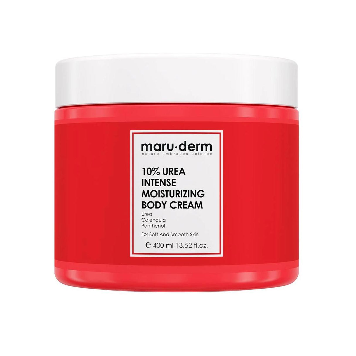 Maruderm 10% Urea Moisturizing Body Cream: Deep Hydration, Smooths Dry Skin & Reduces Strawberry Legs - 400ml
