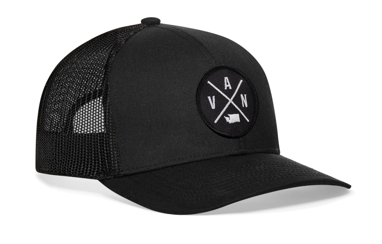 Vancouver Trucker Hat | Black VAN Snapback