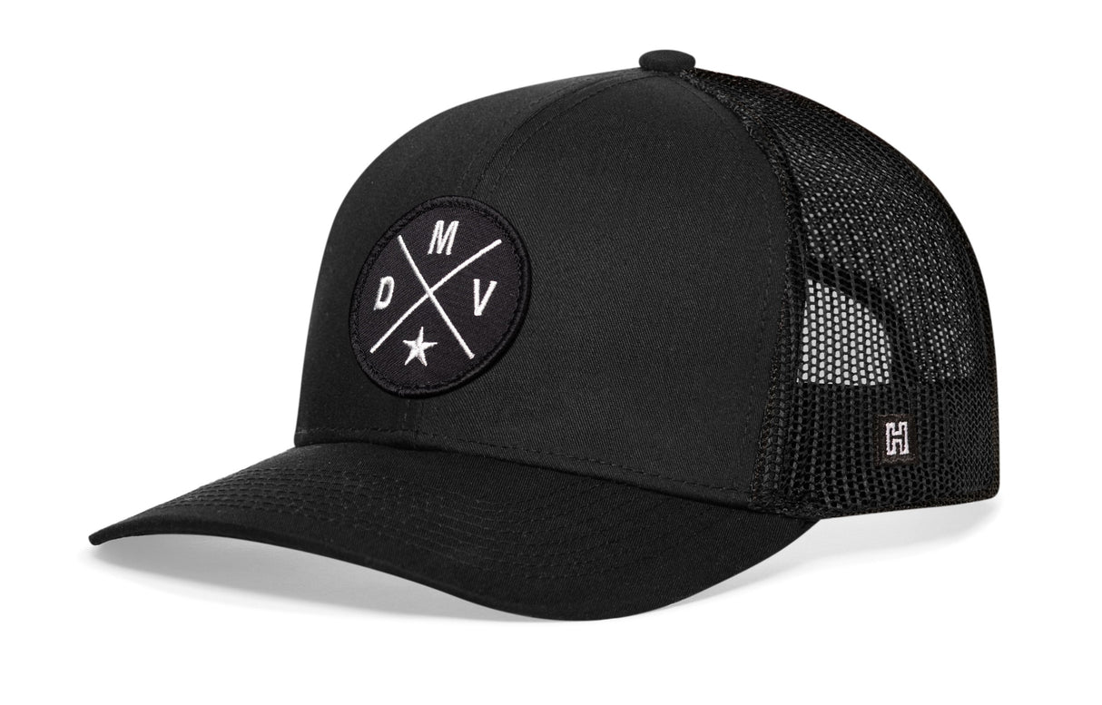 DC, Maryland, Virginia Trucker Hat | Black DMV Snapback