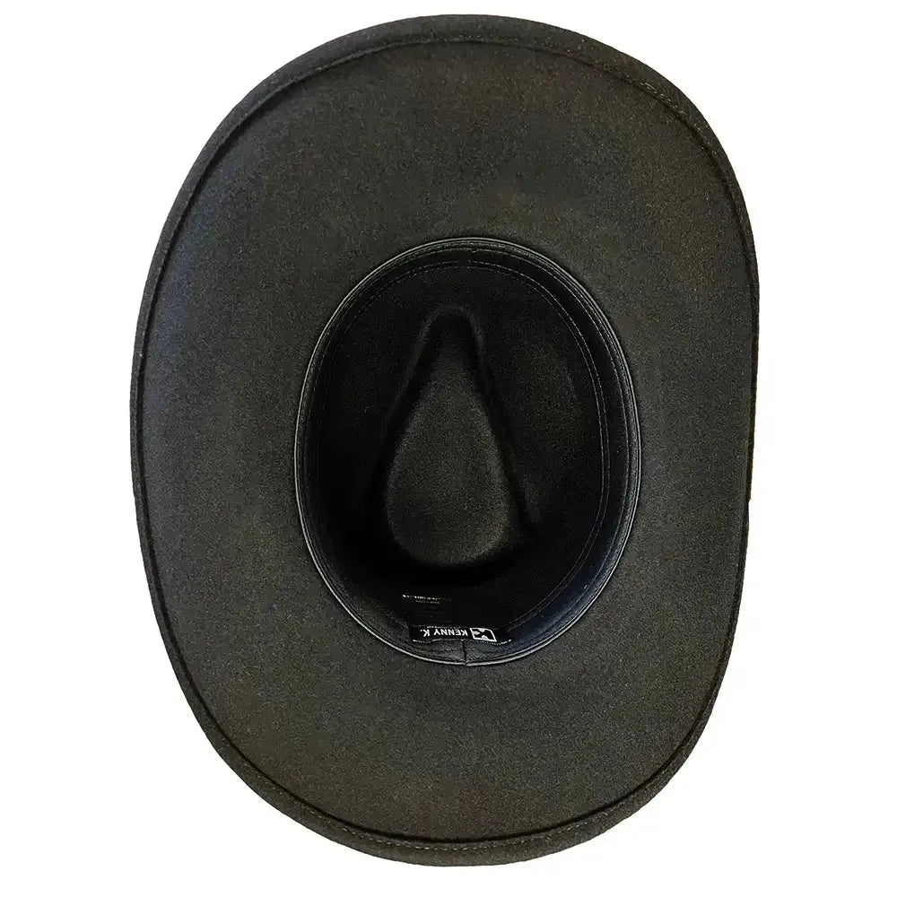 Deadwood Trading High Tail - Sombrero de vaquero de fieltro de lana suave y plegable