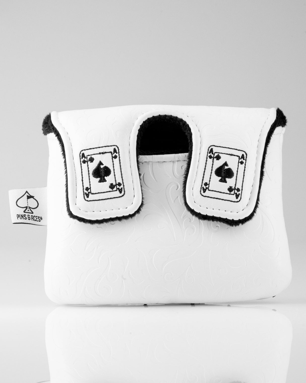 White Out As de Picas - Cubrecabeza de putter tipo mazo con eje central