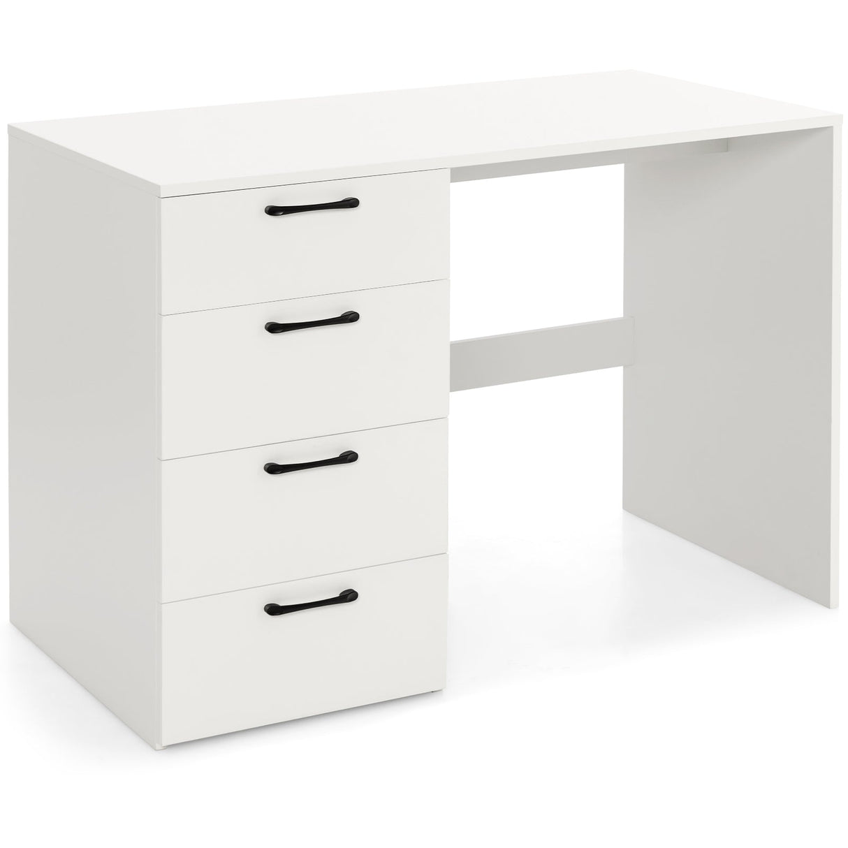 Escritorio de computadora de 43.5 pulgadas con 4 cajones grandes - Blanco