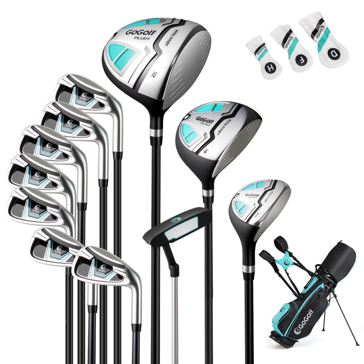 Set completo de palos y bolsa de golf para mujer - Bolsa de golf con soporte - Verde