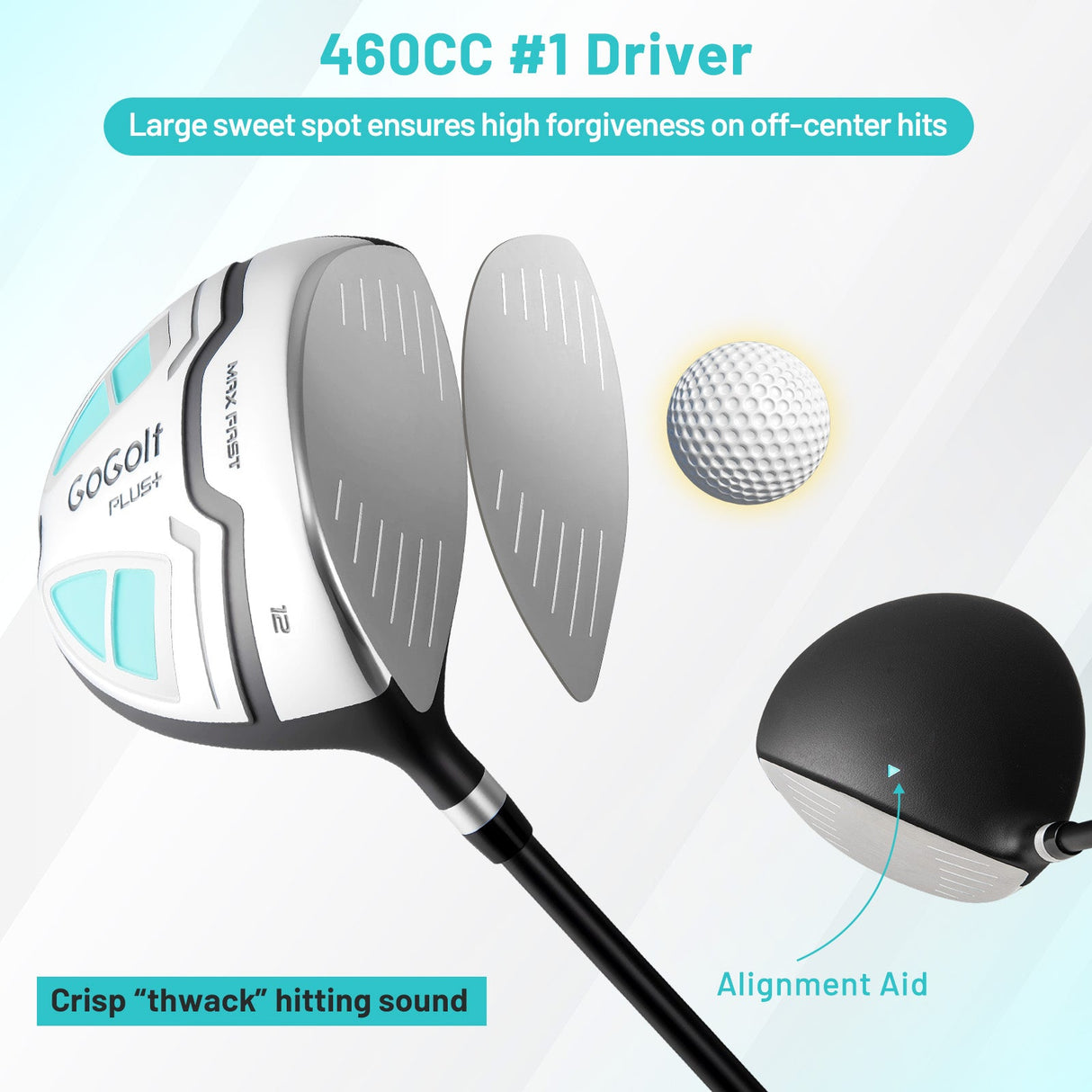 Set completo de palos y bolsa de golf para mujer - Bolsa de golf con soporte - Verde