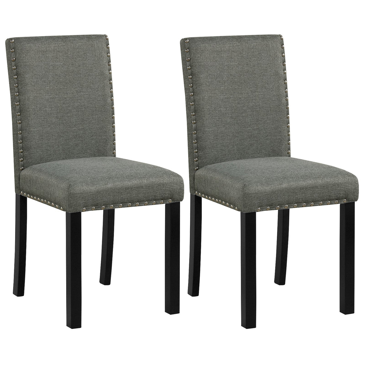 Juego de 4 sillas de comedor de madera con patas de madera curvada