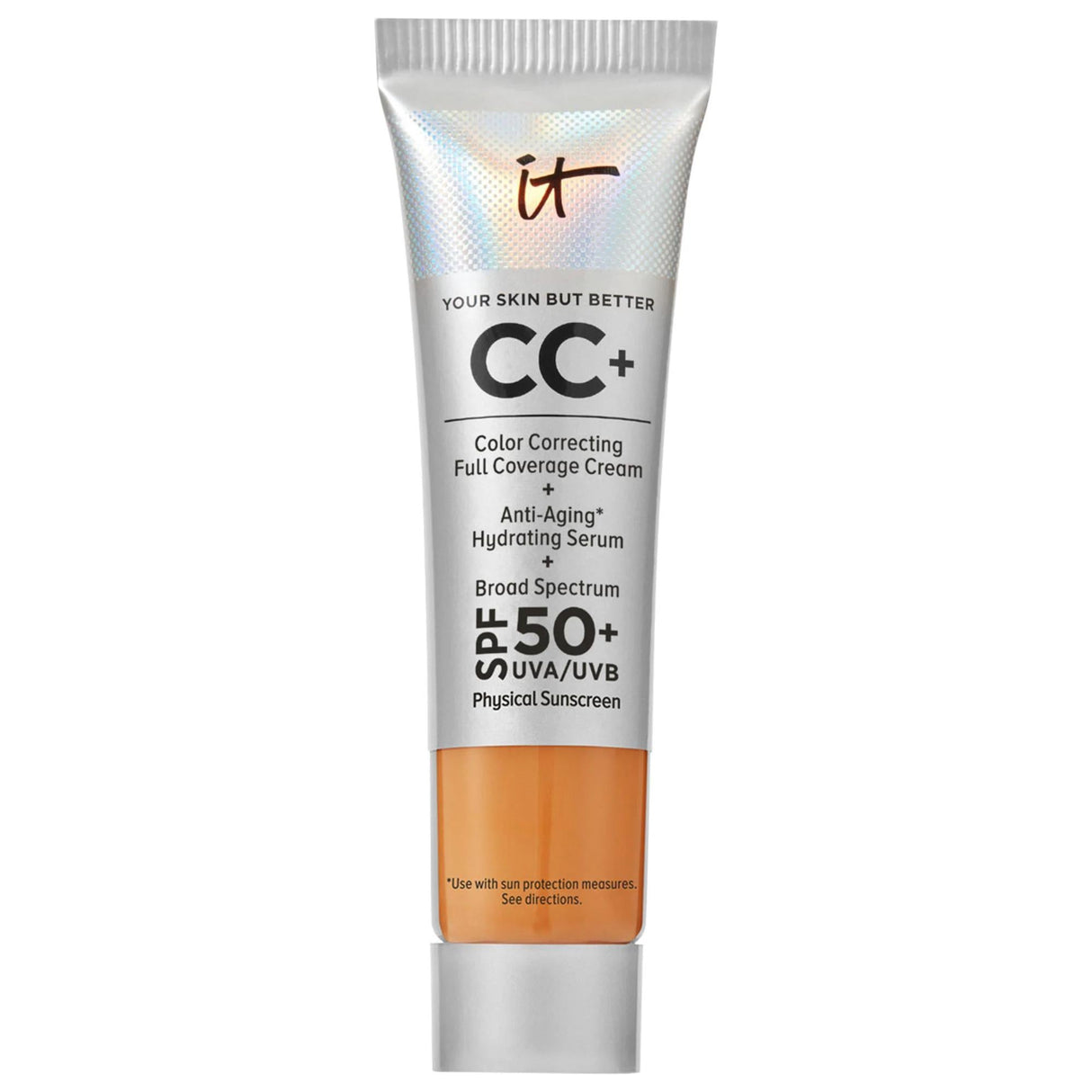 IT Cosmetics CC+ Cream: Full Coverage Color Correcting Foundation with SPF 50+ | Anti-Aging, Hydrating, Natural Finish & Acne Scar Coverage