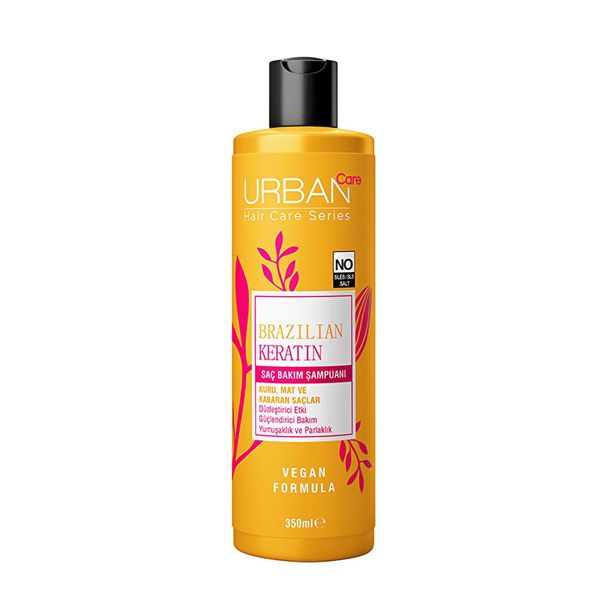 Urban Care Brazilian Keratin Shampoo - Vegan, Sulfate & Paraben Free - Marula Oil & Vitamin E