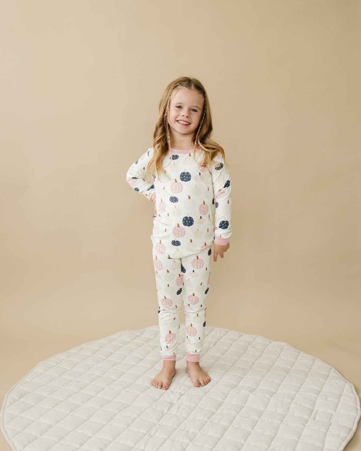 Pijama de bambú de 2 piezas Pretty 'n Pumpkin