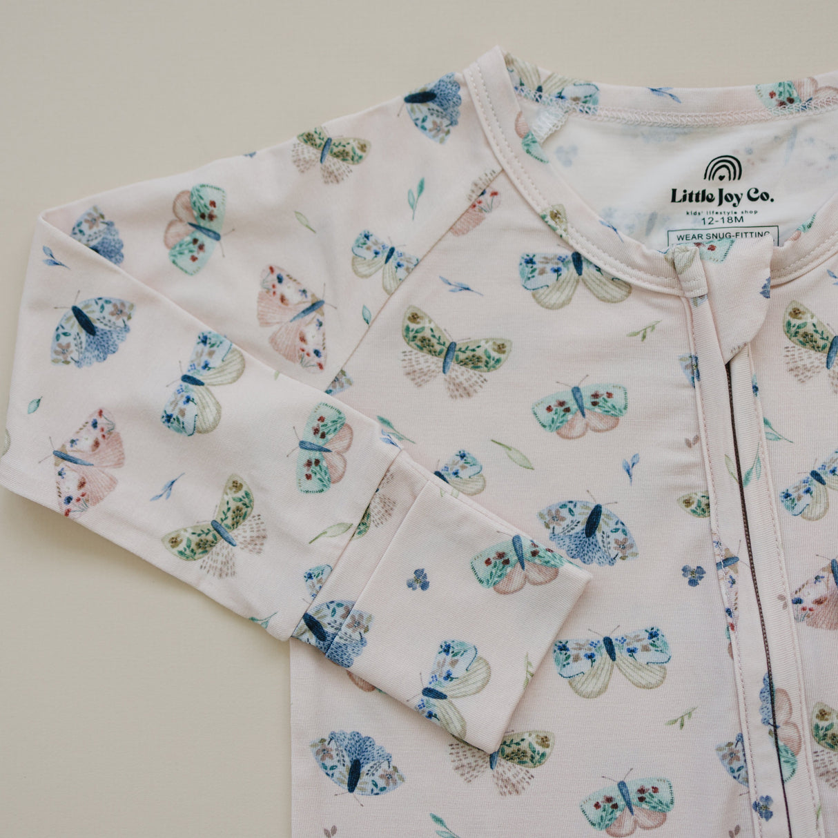 Pijama con cremallera de bambú de polilla luna