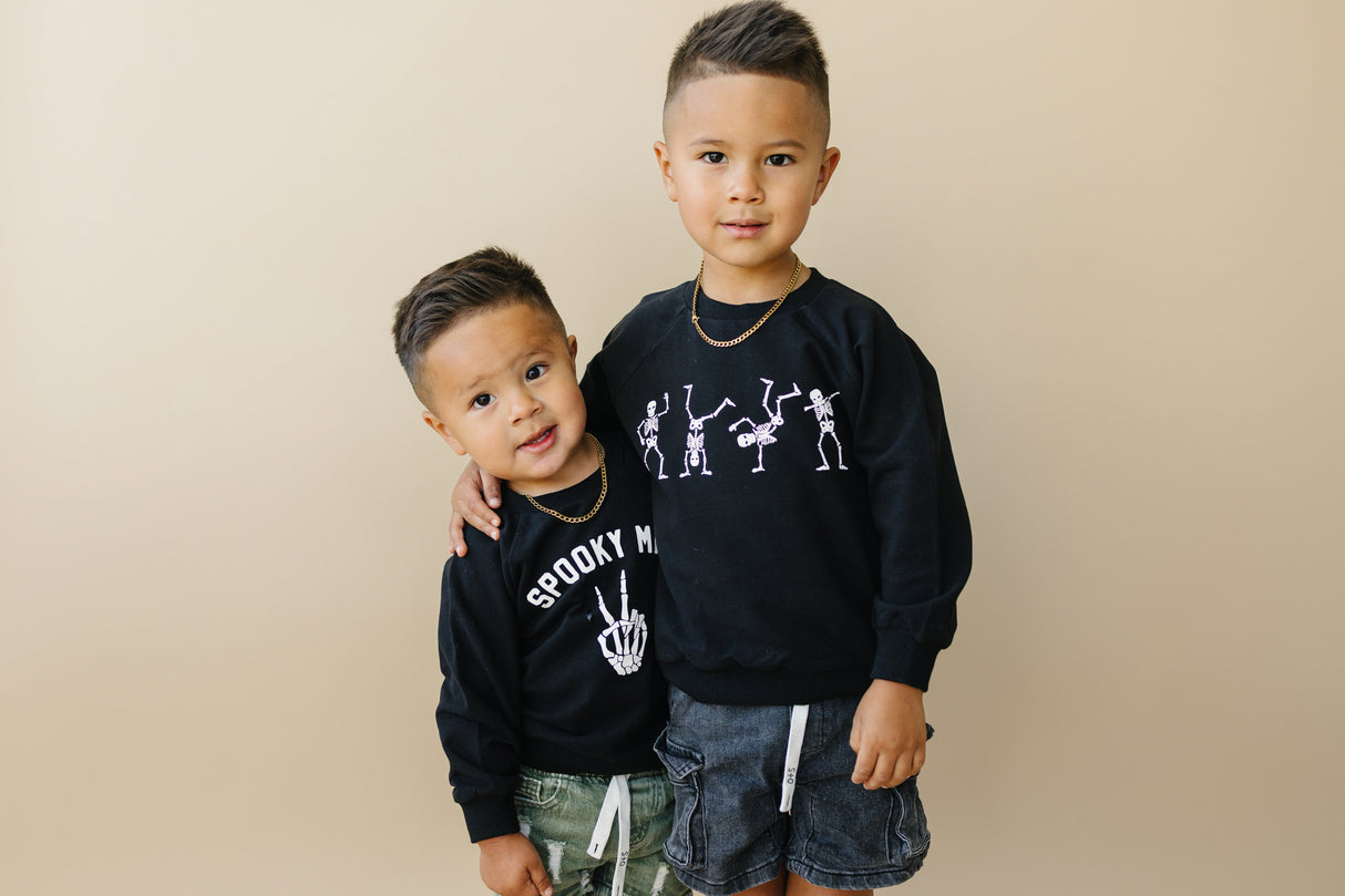 Sudadera con cuello redondo mini espeluznante de algodón orgánico