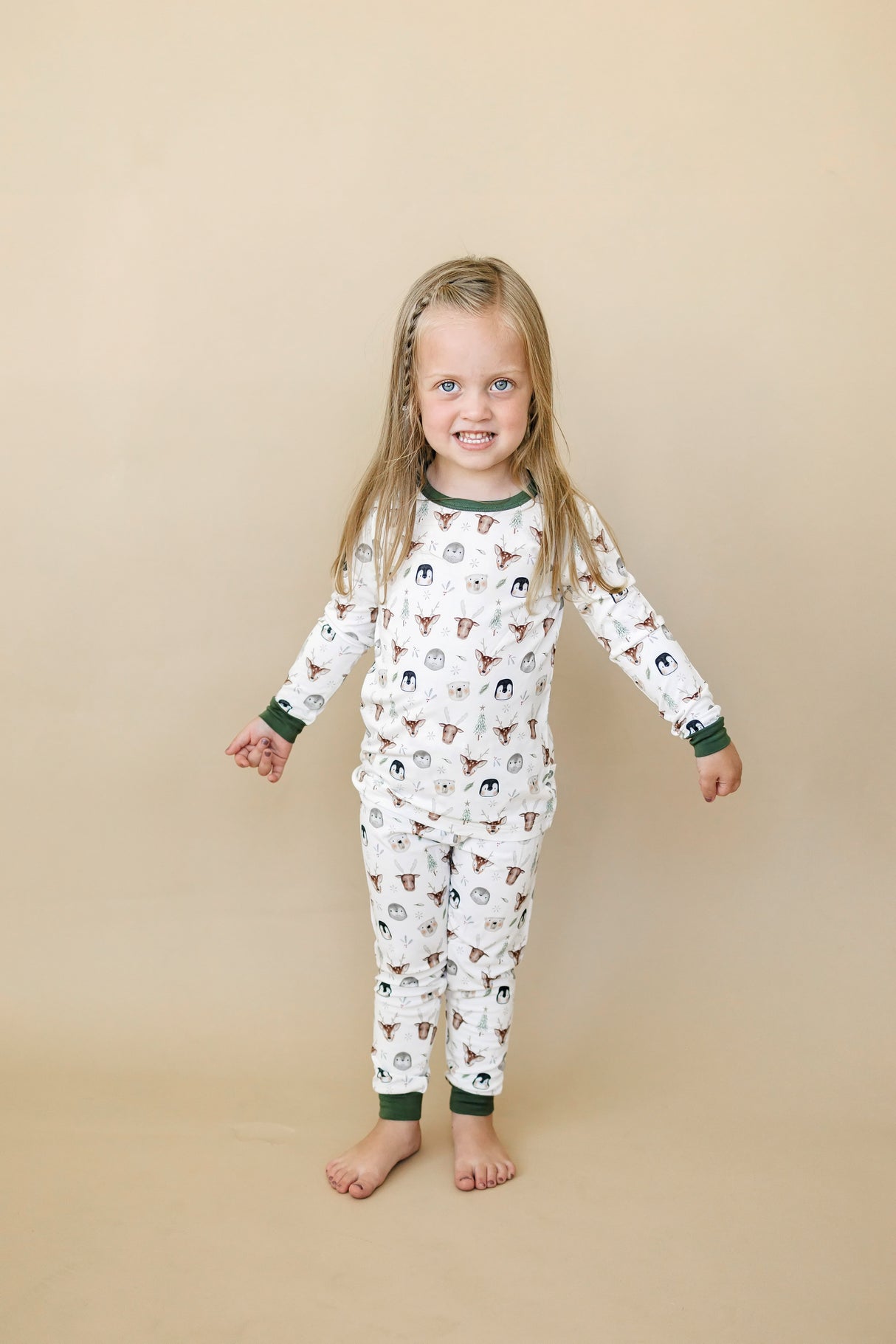 Pijama de Bambú de 2 piezas "Amigos del Polo Norte"