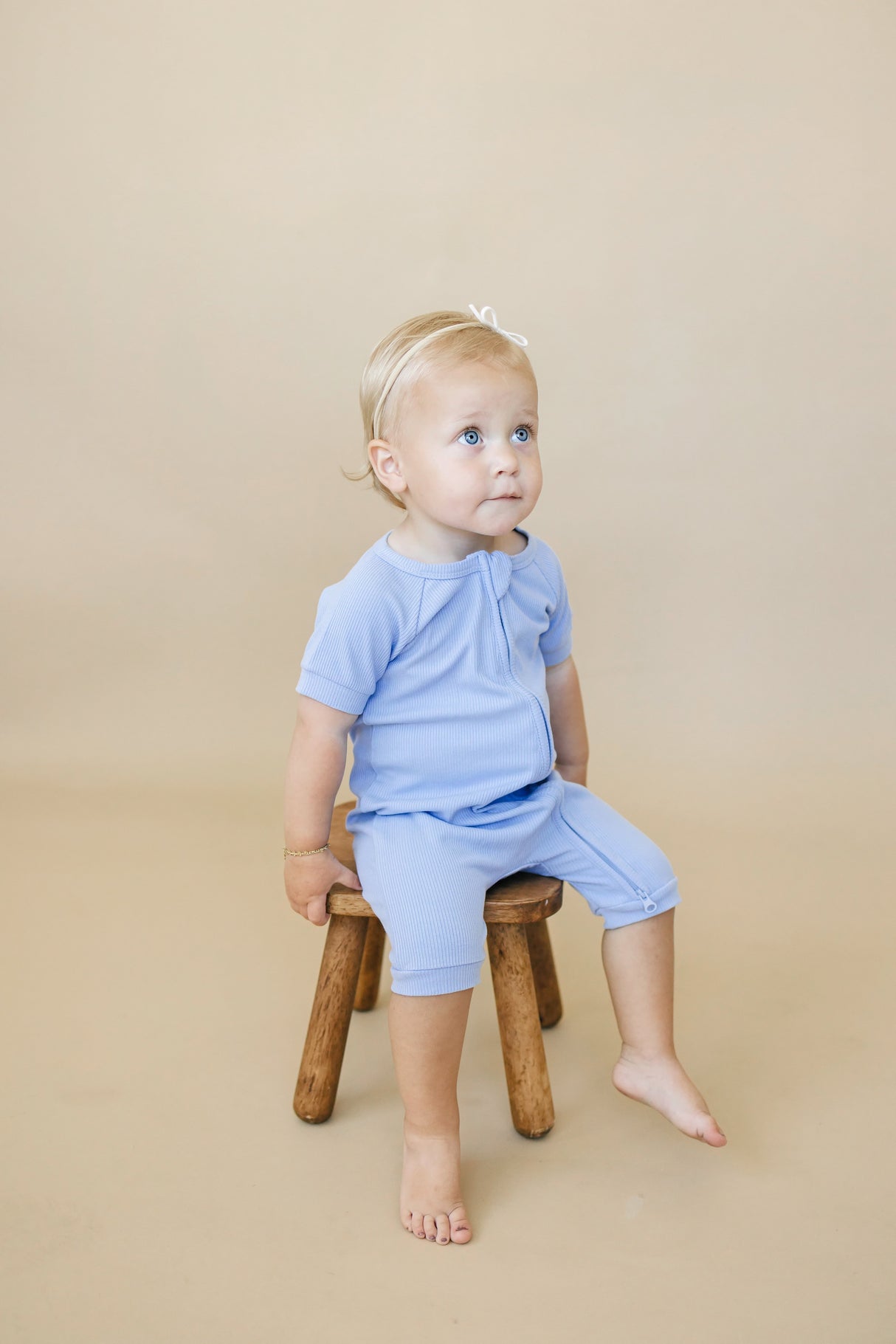 Solid Ribbed Bamboo Shorty Romper (0-3m to 4T) - more colors