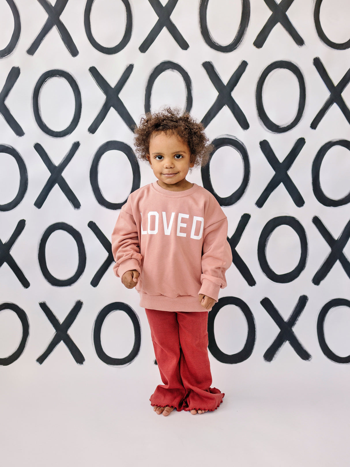 Sudadera con cuello redondo Loved - Rojo o Rosa