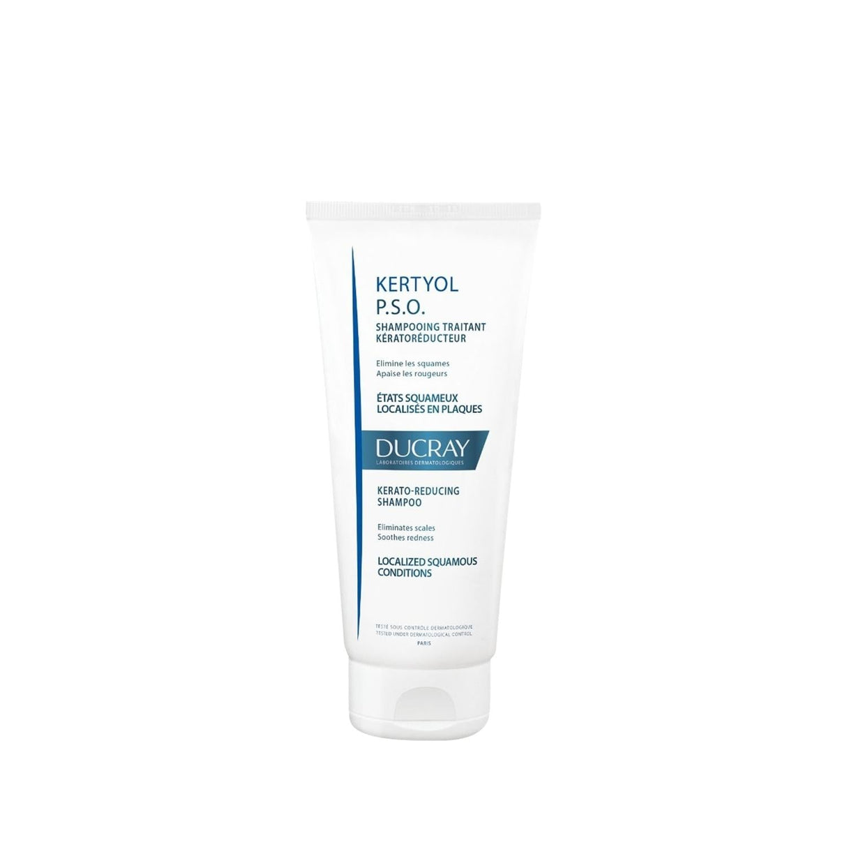 Ducray Kertyol P.S.O. Anti-dandruff Shampoo for Scalp Psoriasis Treatment - 200ml, Dermatologically Tested for Flaking Relief