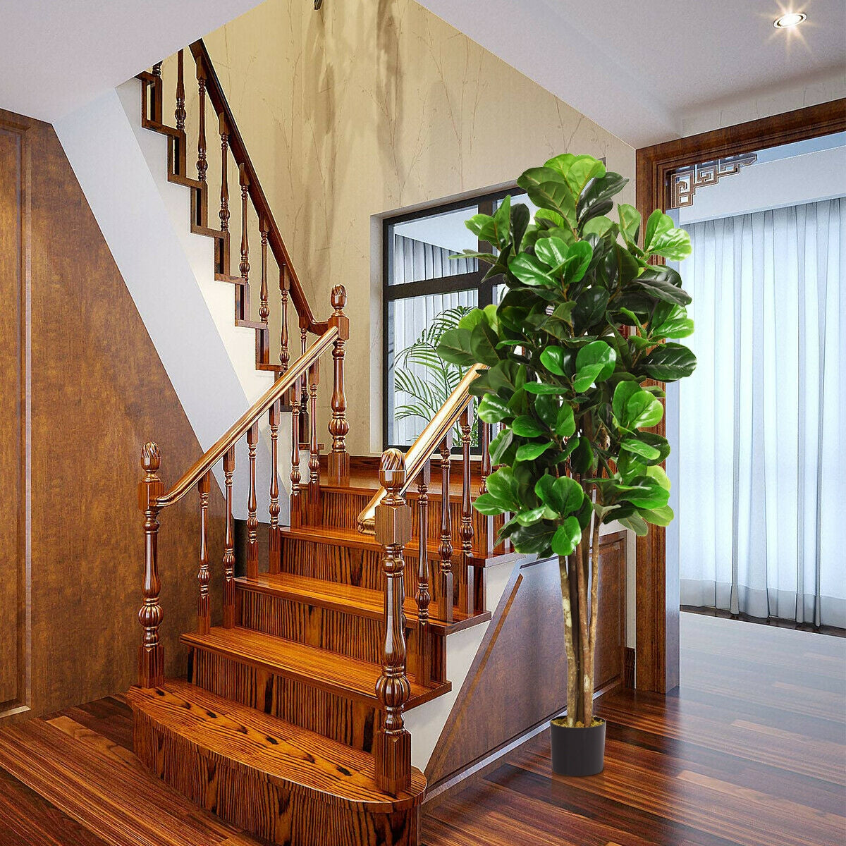 Jardinera decorativa artificial de 6 pies para interiores y exteriores
