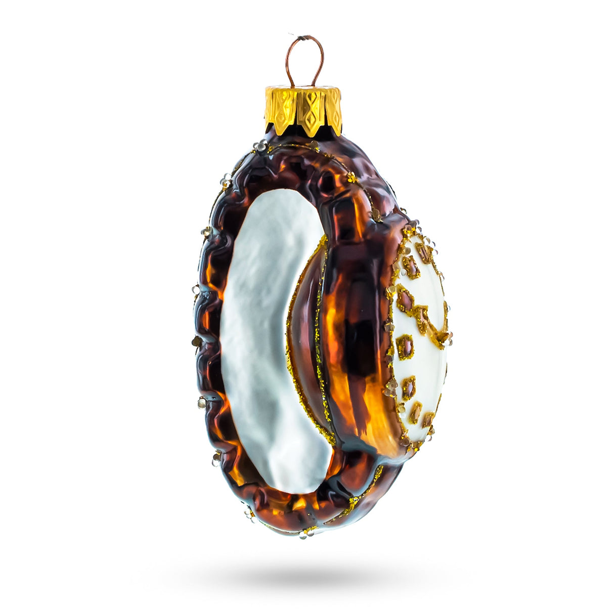 Brown Wristwatch Glass Christmas Ornament