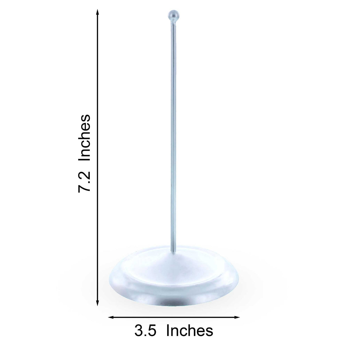 Upright Silver Metal Christmas Tree Topper Finial Stand Display Stand 7.2 Inches (Poland)