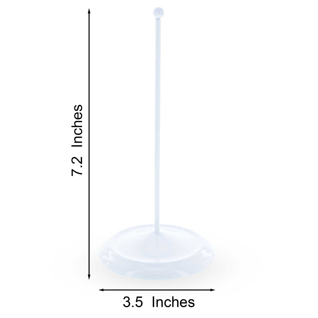 Upright White Metal Christmas Tree Topper Finial Stand Display Stand 7.2 Inches (Poland)
