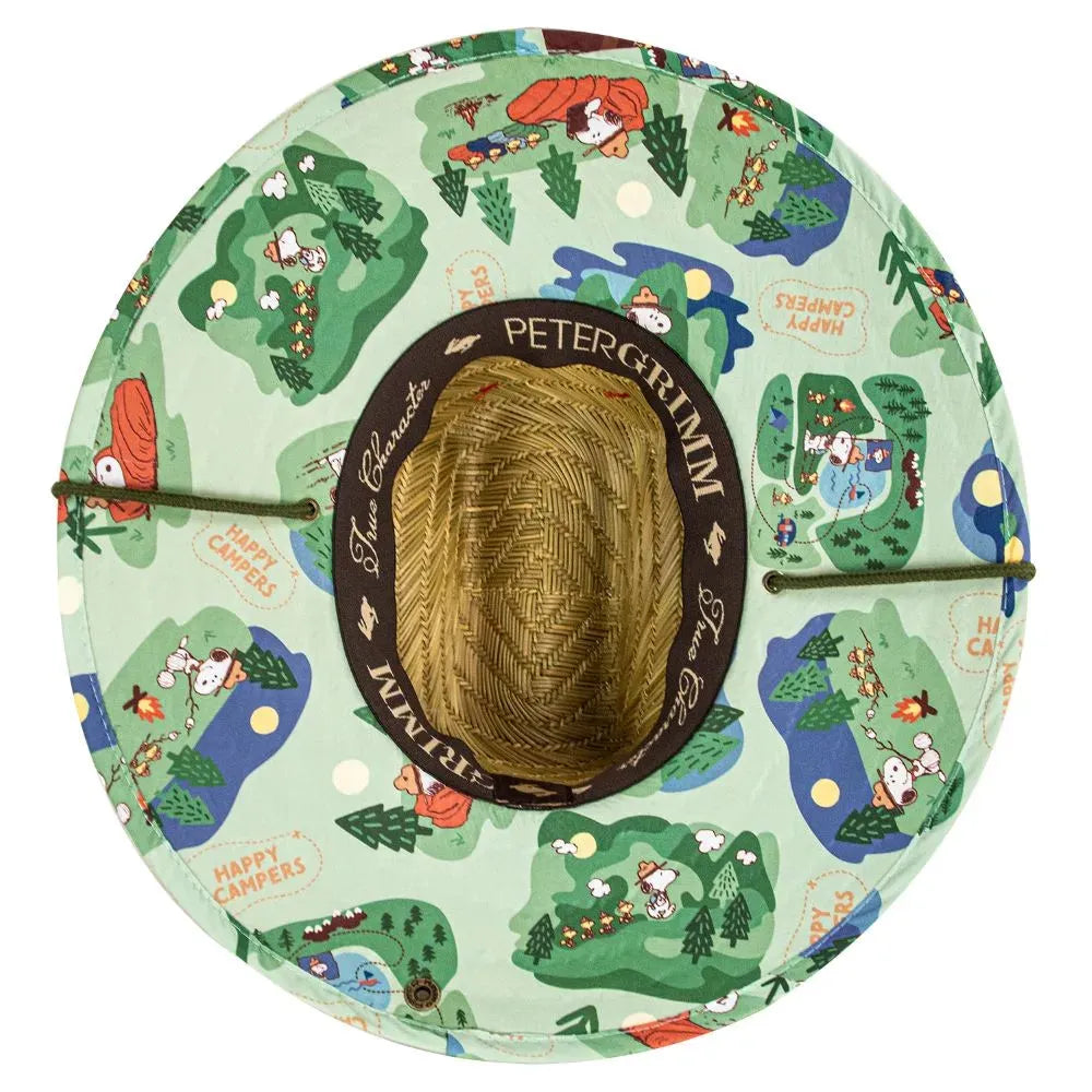 Peter Grimm Peanuts Beagle Scouts - Sombrero de salvavidas de paja de centeno