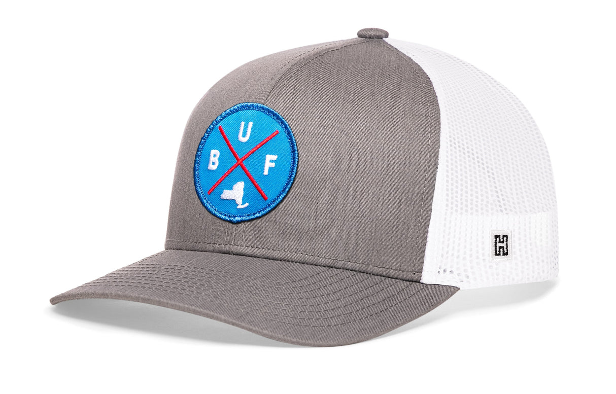 Buffalo Trucker Hat | Blue Red BUF X | Snapback
