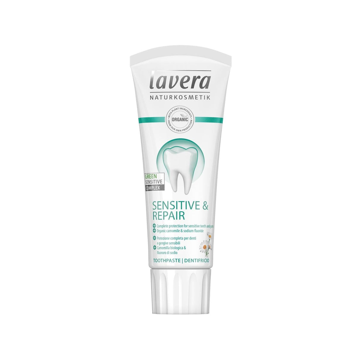 Lavera Natural Toothpaste for Sensitive Teeth and Gums - 75ml, Restorative Oral Care