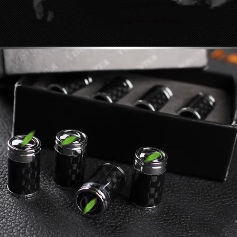 Carbon Fibre Car Wheel Tire Valve Stem Cap For Tesla Model3/Y/X/S(4pcs)