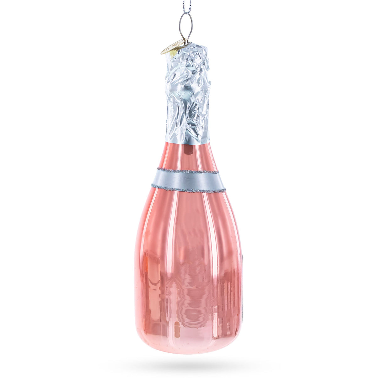 Pink Sparkling Wine Glass Christmas Ornament