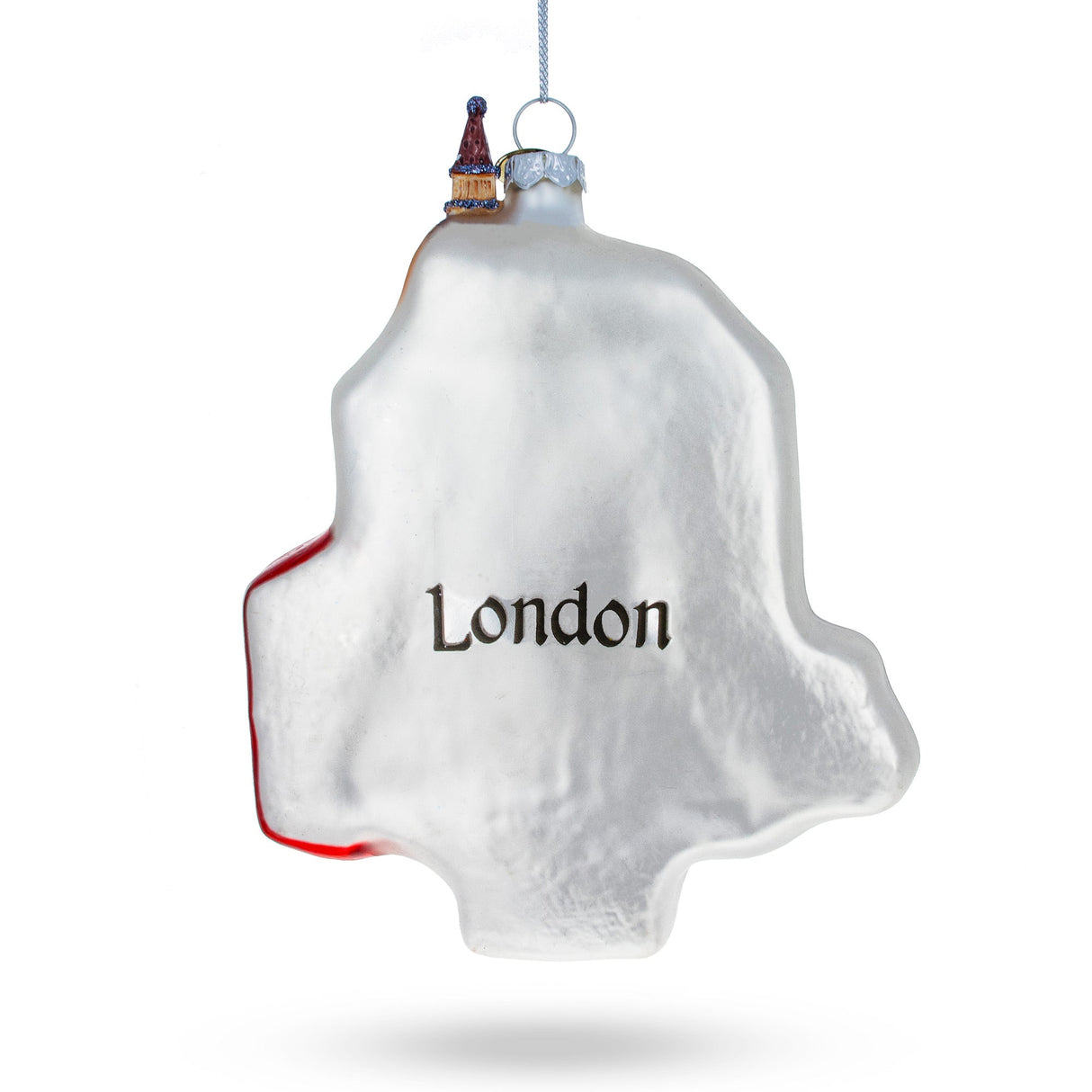 London Attractions, United Kingdom Glass Christmas Ornament