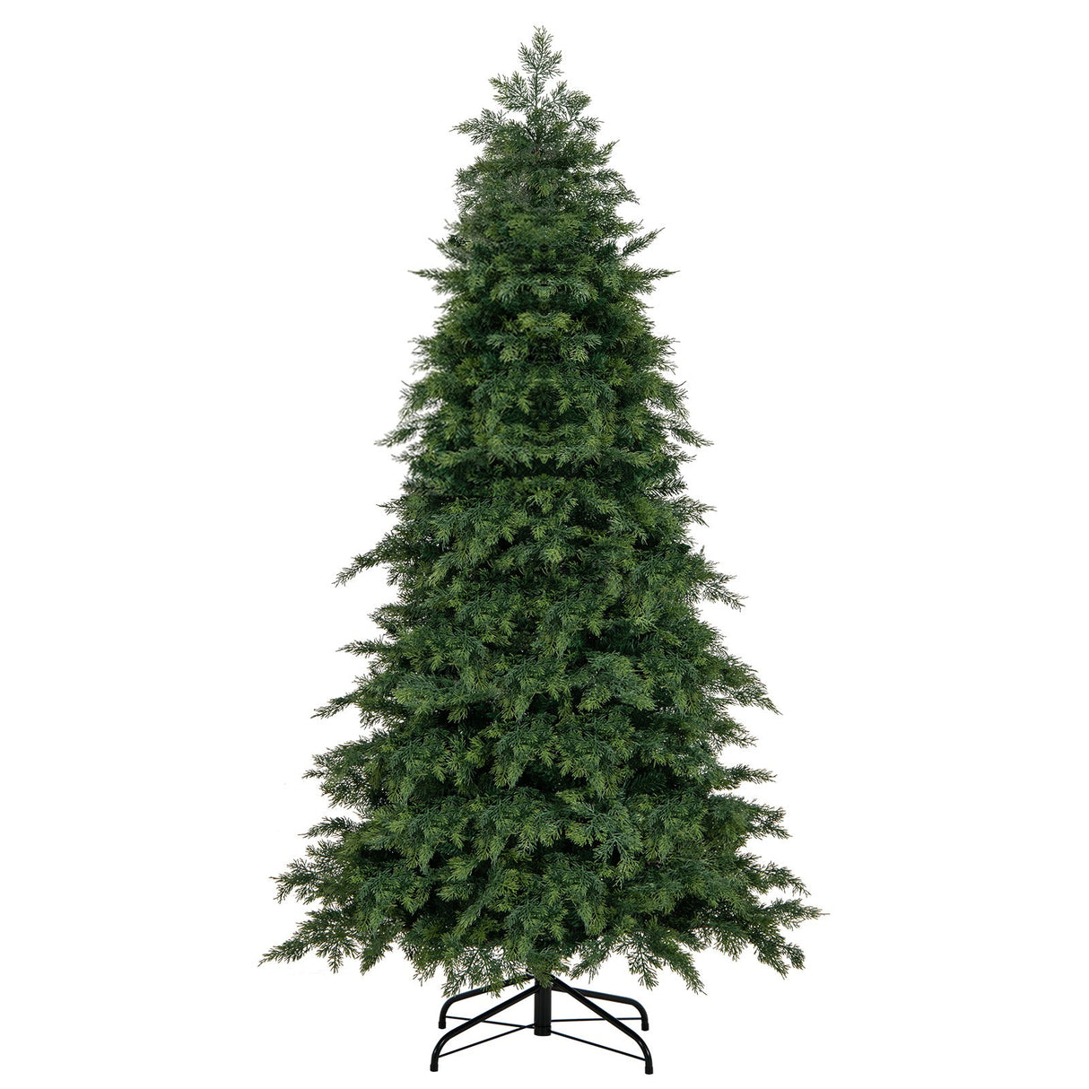 Árbol de Navidad Artificial Preiluminado de 6/7.5 pies con 11 Modos y Base de Metal