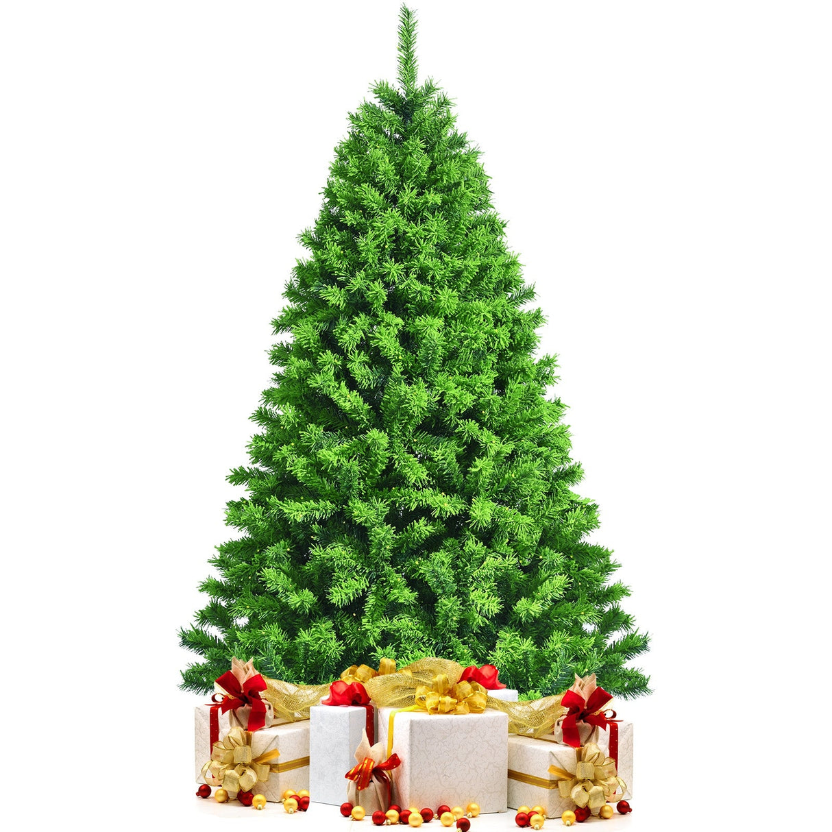 Árbol de Navidad artificial nevado con soporte metálico