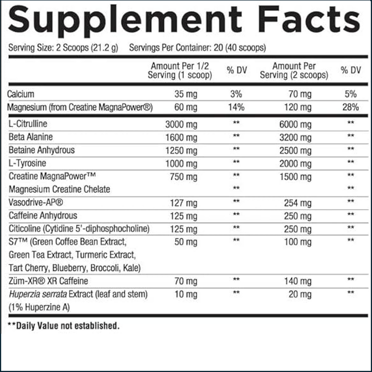 Core Nutritionals Fury Next Generation Pre-Workout, 20/40 Servings