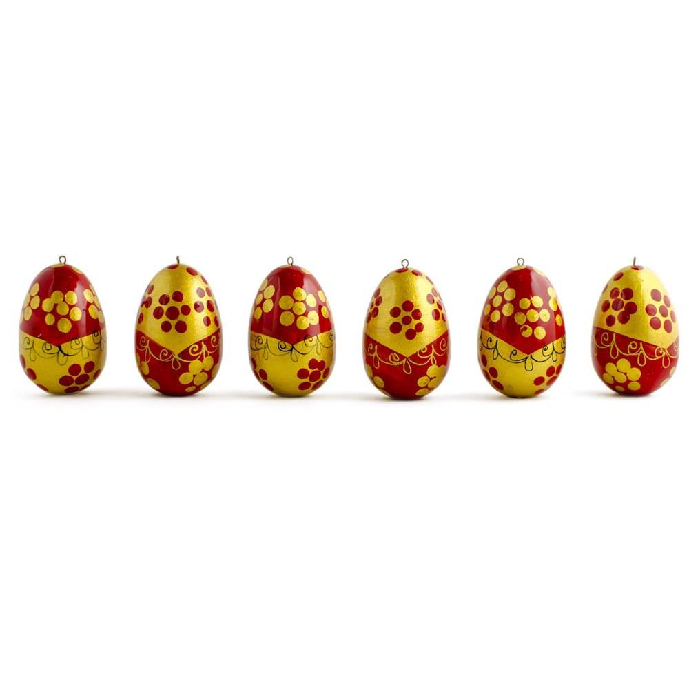 6 Fairy Tales Wooden Dolls Christmas Ornaments 2.25 Inches