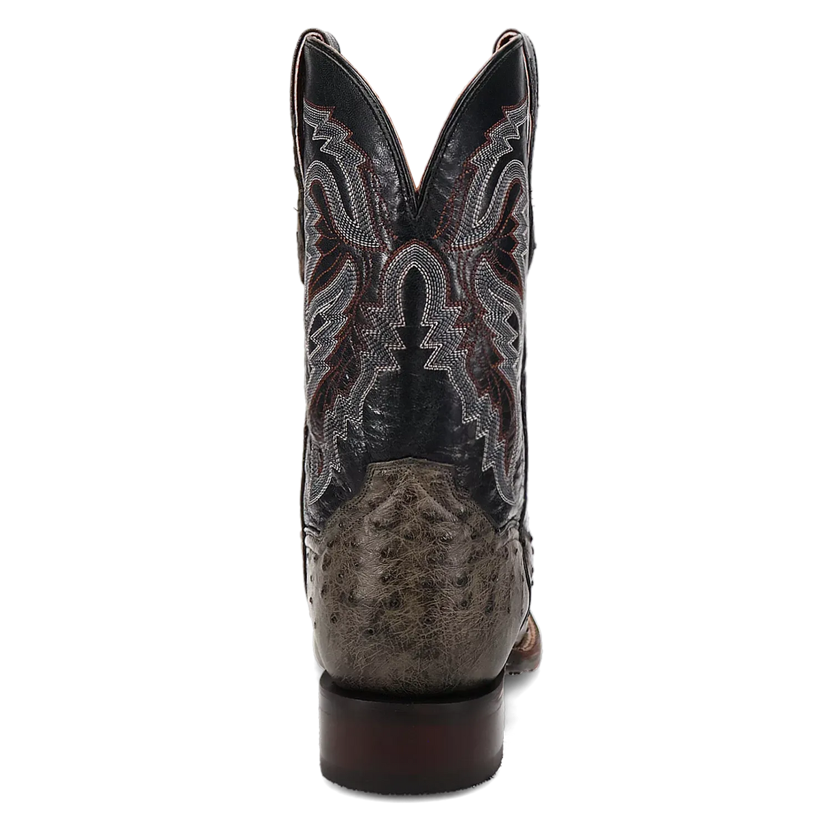 Botas Cowboy Dan Post Alamosa (Gris/Negro) - Piel de Avestruz para Hombre