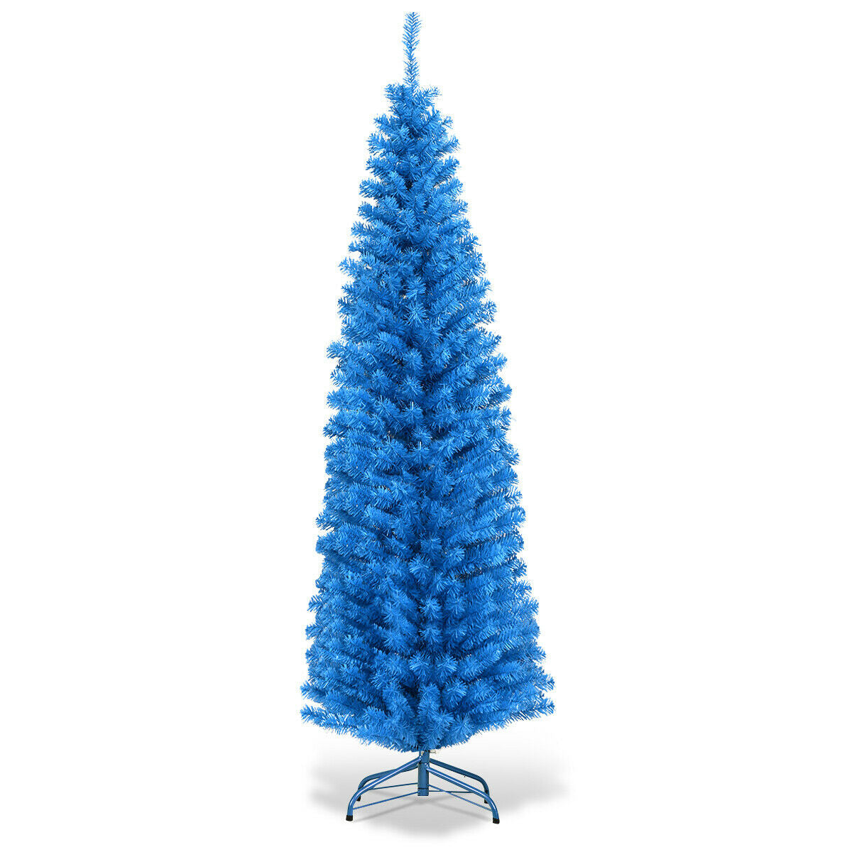Árbol de Navidad artificial delgado tipo lápiz sin luces de 1,8 m