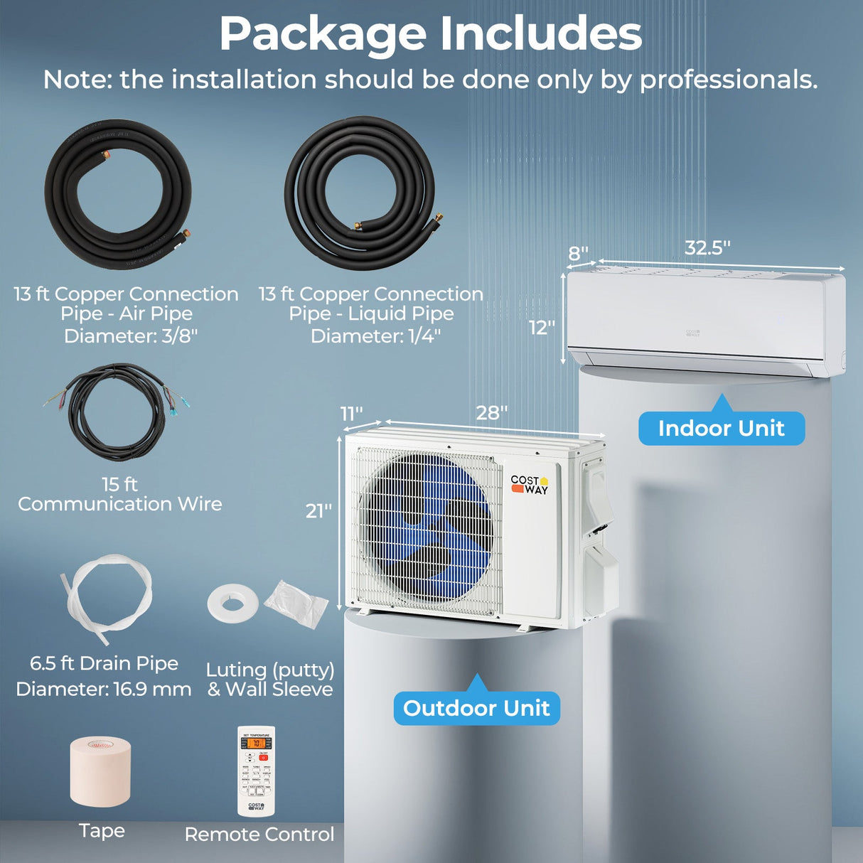 SEERXtreme Series Certificado ENERGY STAR 12000 BTU 24 SEER2 208-230V Bomba de Calor Mini Split Calefacción a -15°F
