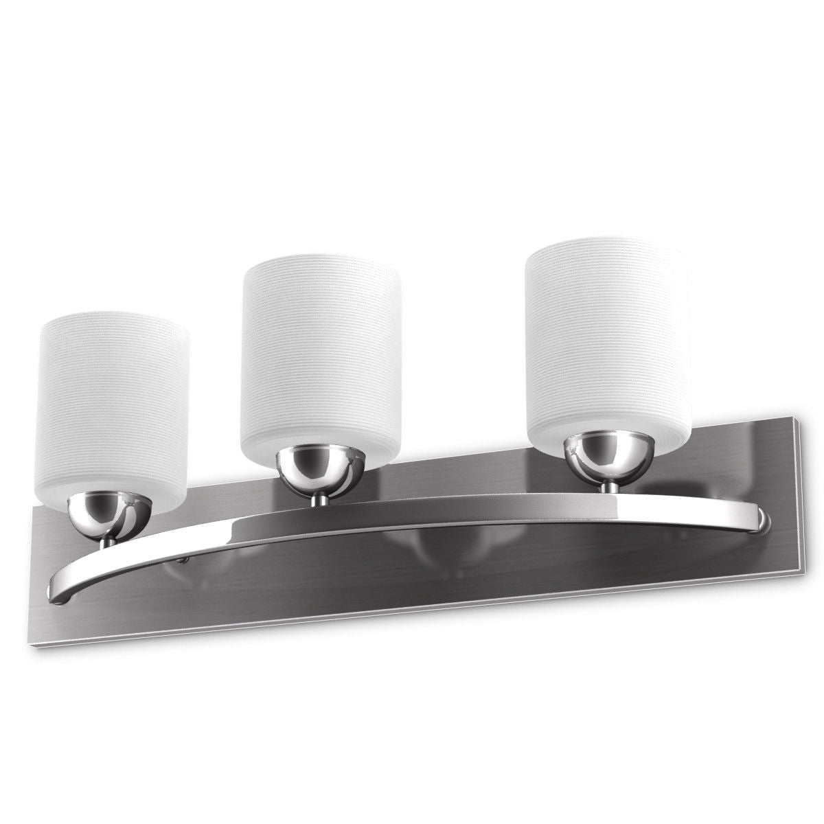 Aplique de pared de cristal para 3 bombillas