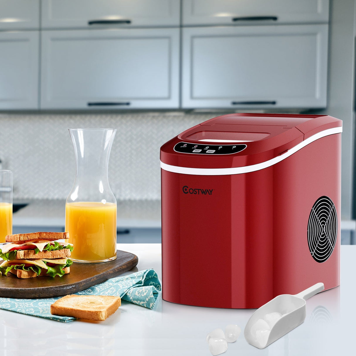 Mini máquina eléctrica portátil y compacta para hacer hielo