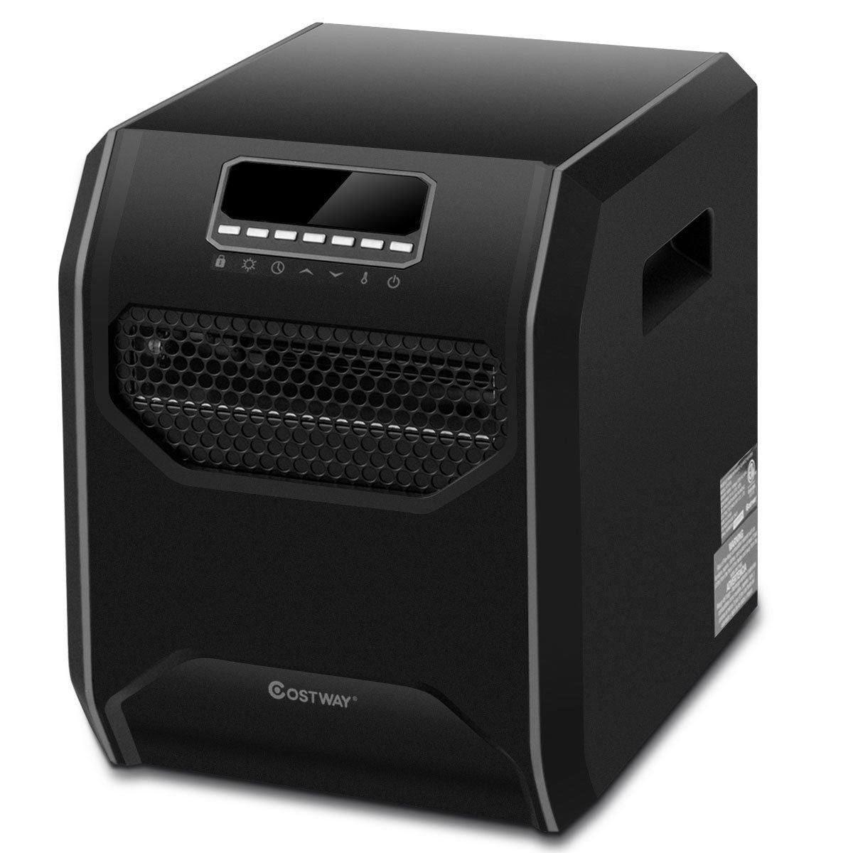 Calentador eléctrico portátil con control remoto, LED y temporizador de 12 horas