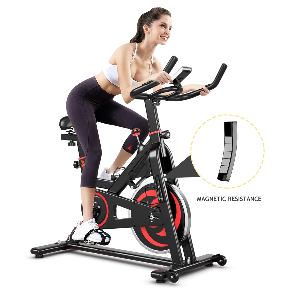 Bicicleta magnética de ejercicio aeróbico para fitness familiar de 30 libras